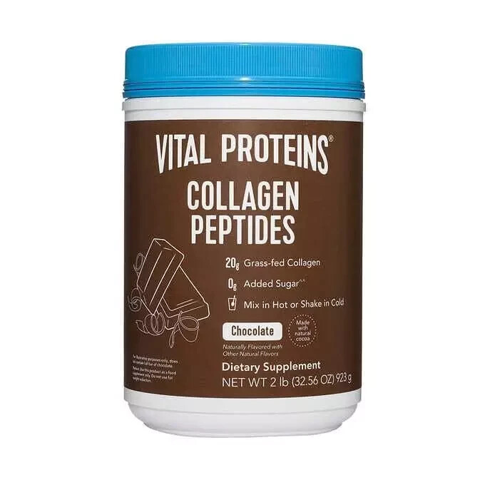 Proteínas Vitales Natural Nutrición Integral Péptidos de Colágeno, CHOCOLATE, 2 libras
