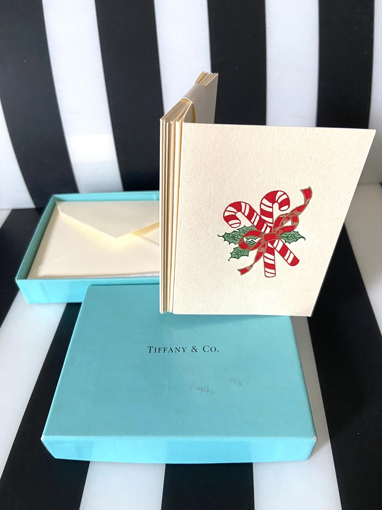 Tiffany & Co. Gift Enclosure Card Set 6 cards, 6 Envelopes XMAS   Mint Condition