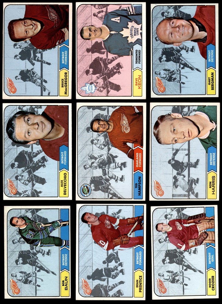 1968-69 Topps Detroit Red Wings Near Team Set 5.5 - EX+ 3756234 (9 / 11 cards)