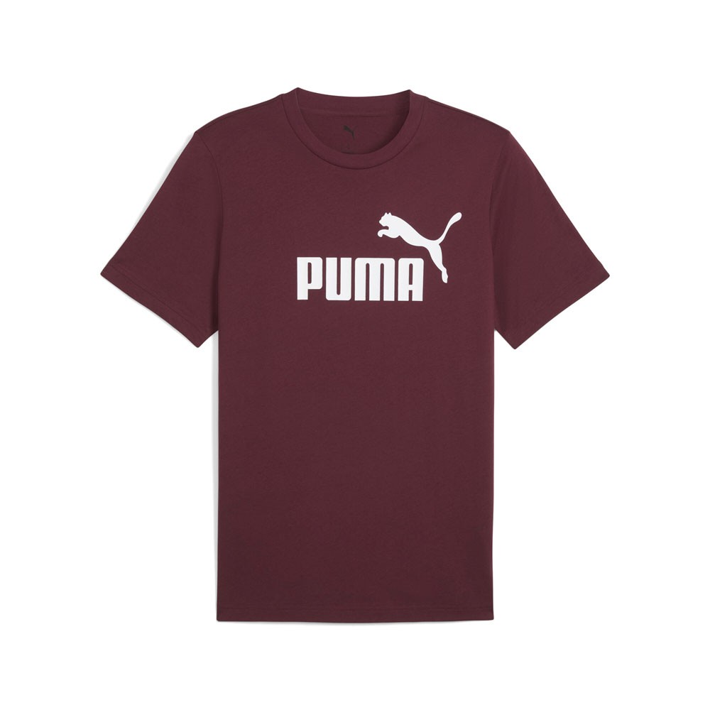 PUMA Essentials Logo Crew Neck Short Sleeve T-Shirt Mens Red Casual Tops 6888459