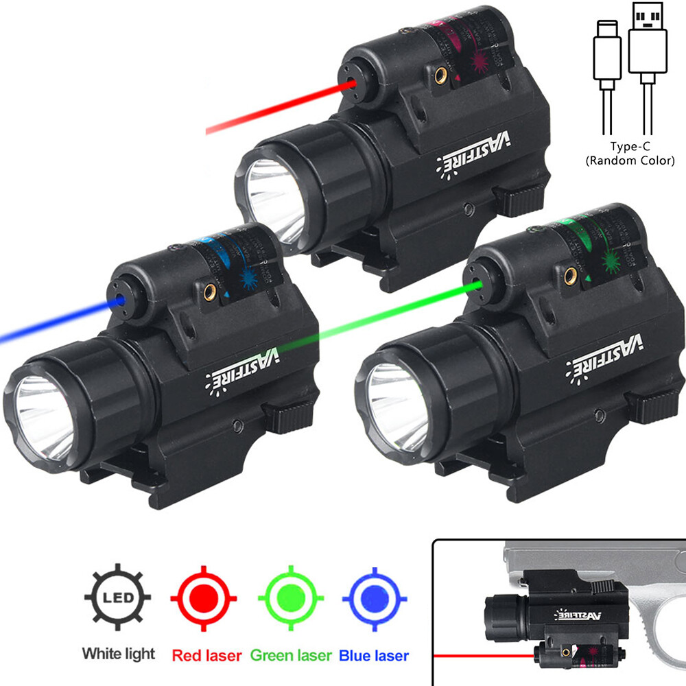 Green Blue Laser Sight Flashlight Rechargeable For Glock 17 19 Taurus G2C G3C