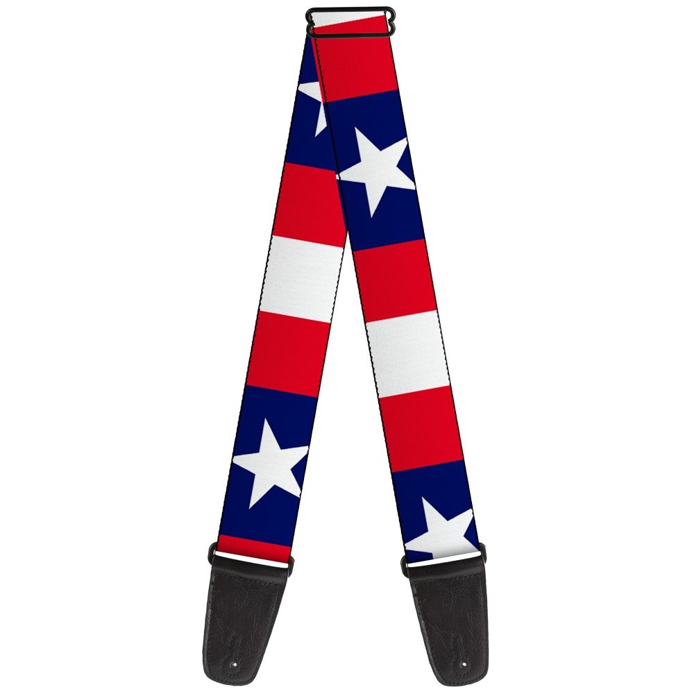 Guitar Strap - Stars & Stripes Ribbon Red/Blue/White ACC NEWAnother great item from Rarewaves USA | Free delivery!