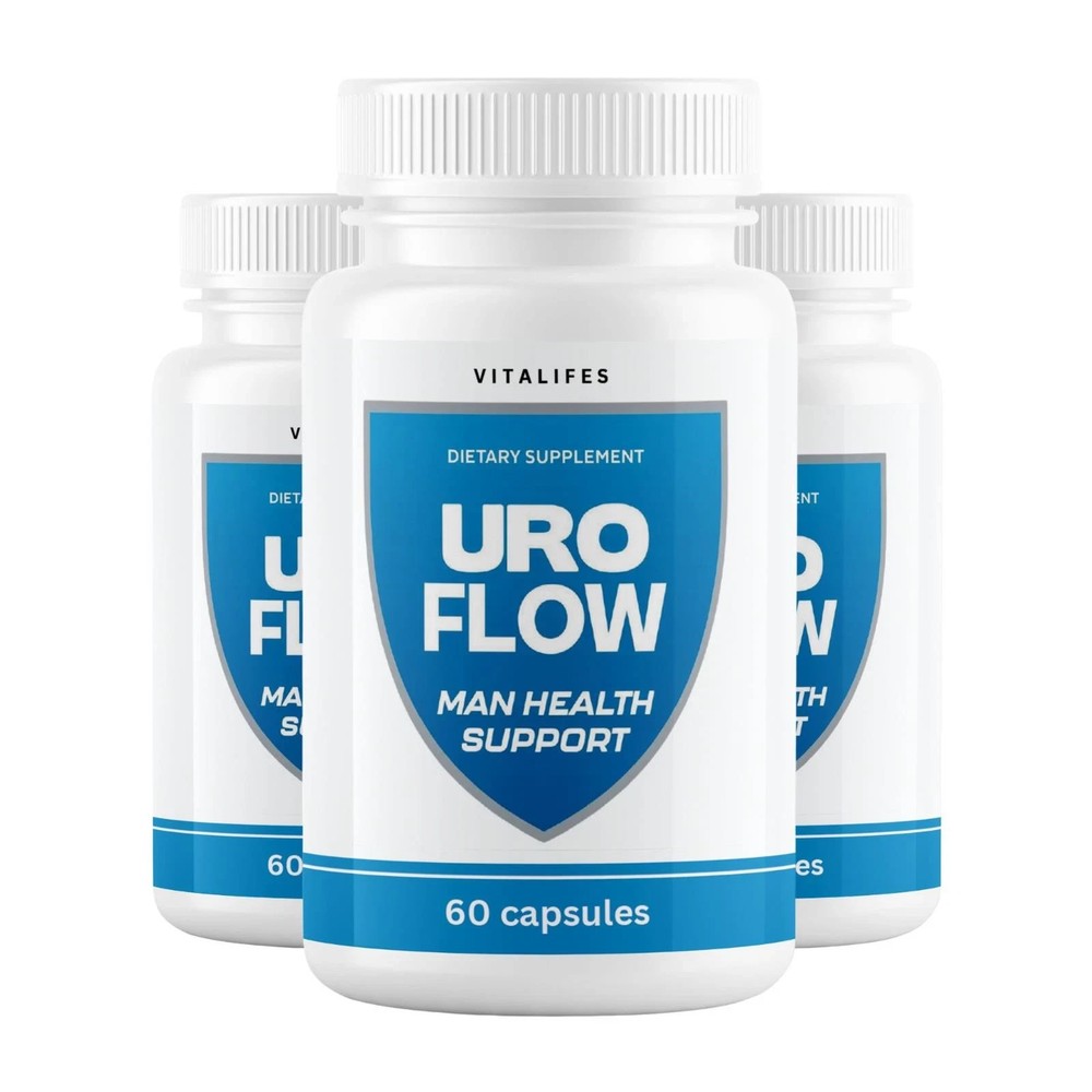 (3 Pack) Uro Flow for Men Prostate Health & Urinary Support Supplement 180 Caps