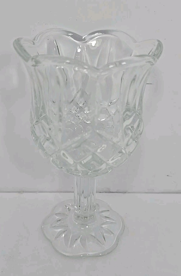 Homco 5.5 Inch Pedestal Tulip Votive Candle Holder and Propagation Vase