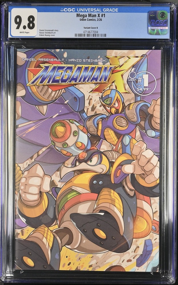 Mega Man X 1 CGC 9.8 Variant Cover B