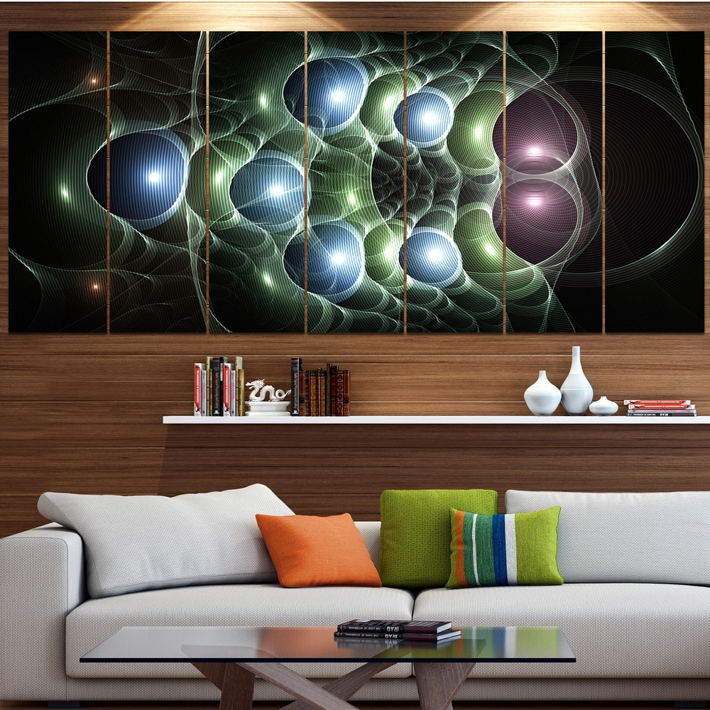 Light Blue 3D Surreal Circles Abstract Art - Oversized Modern Canvas Wall Decor for Contemporary Living Spaces