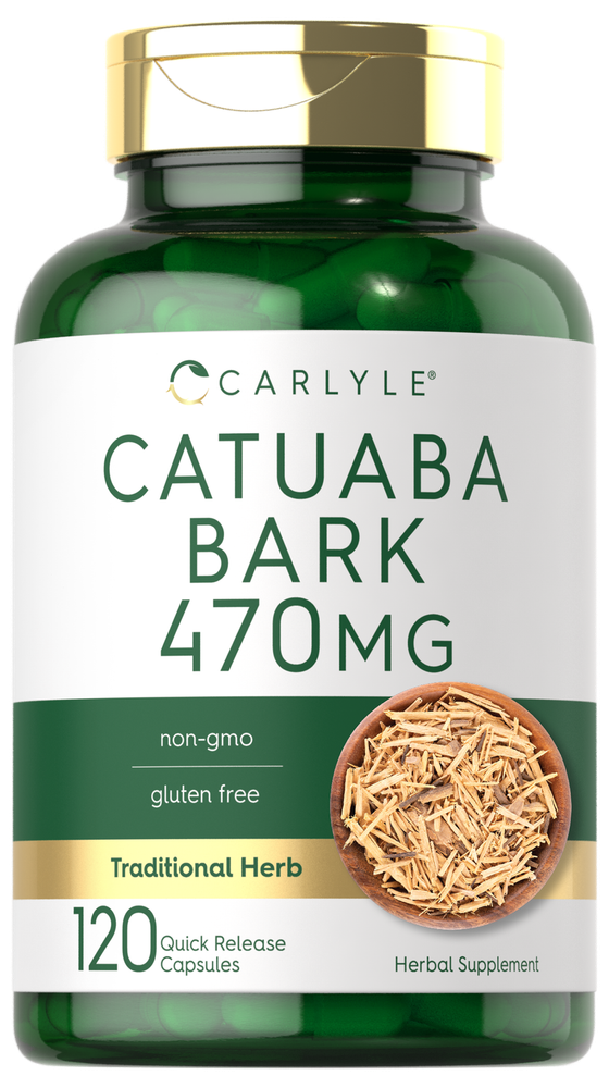 Catuaba Bark 470mg | 120 Capsules | For Men and Women | Non GMO | by Carlyle