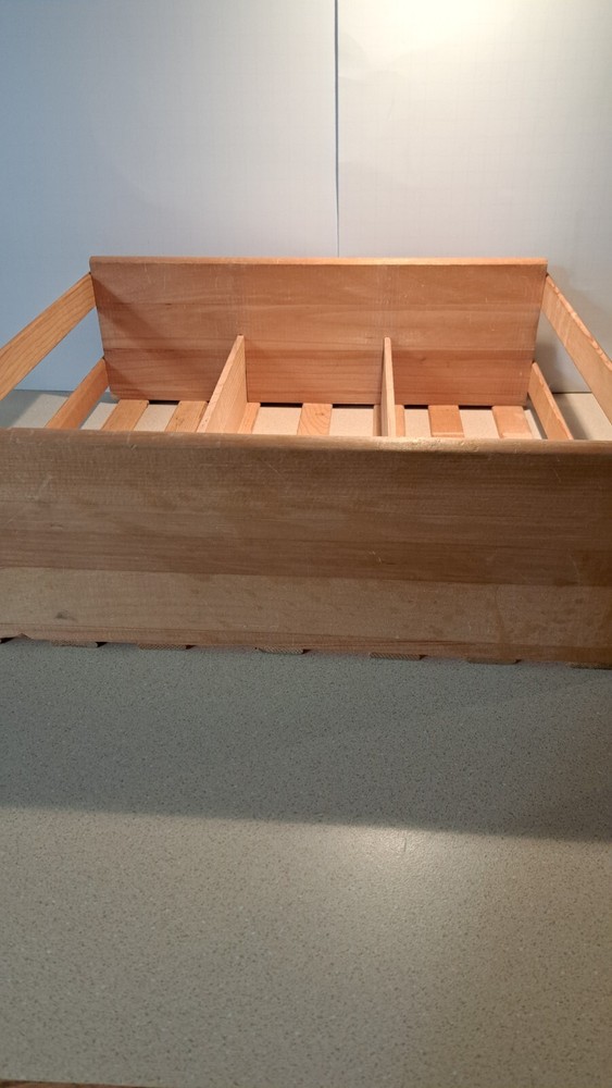 Vintage Pine Wooden CD Storage Holder 3 Rack Shelf Crate Compact Disc