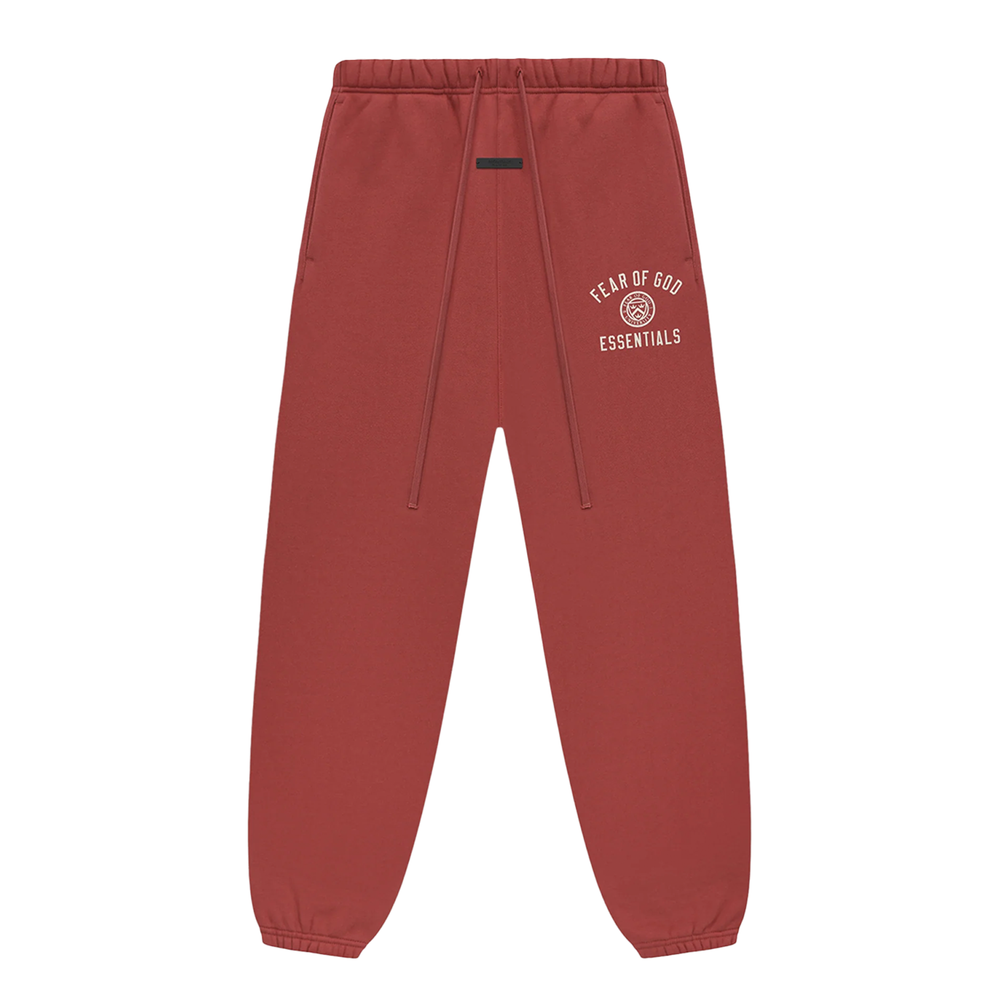 Heavy Fleece Essential Sweatpants in Crimson - Cozy Comfort Wear