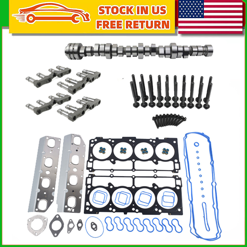 MDS Lifters Cam shaft Kit Fits 09-16 Jeep Dodge Chrysler 5.7L Hemi Gaskets Bolts