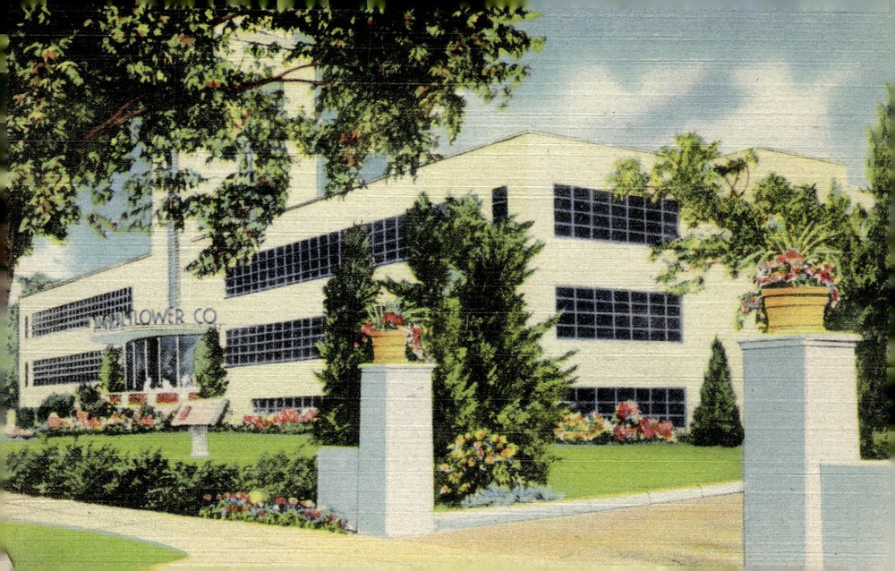 1940s Calart Bldg California Artificial Flower Co Providence RI Linen Postcard