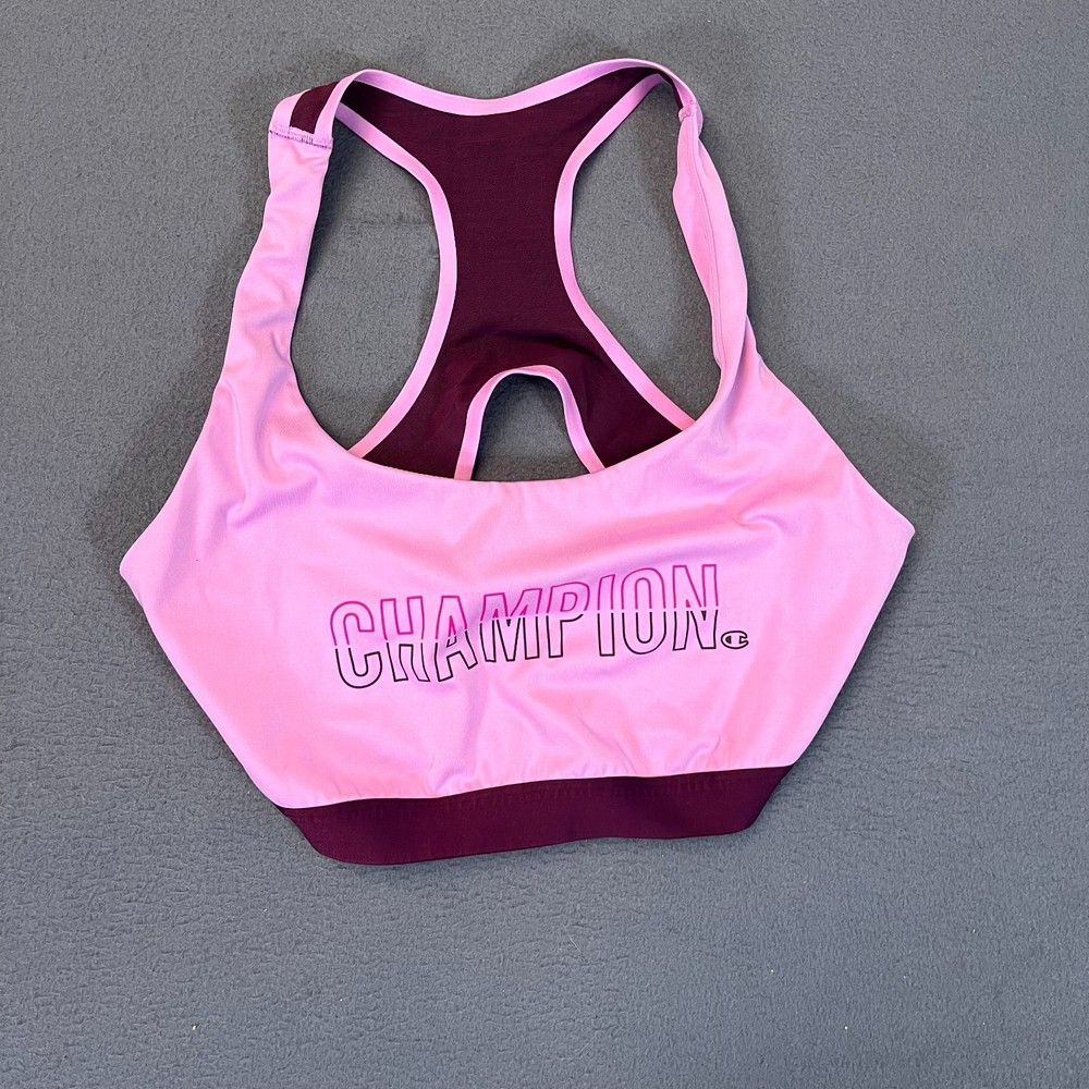 Champion Sports Bra Womens XL The Absolute Racerback Spellout Logo Workout Dry