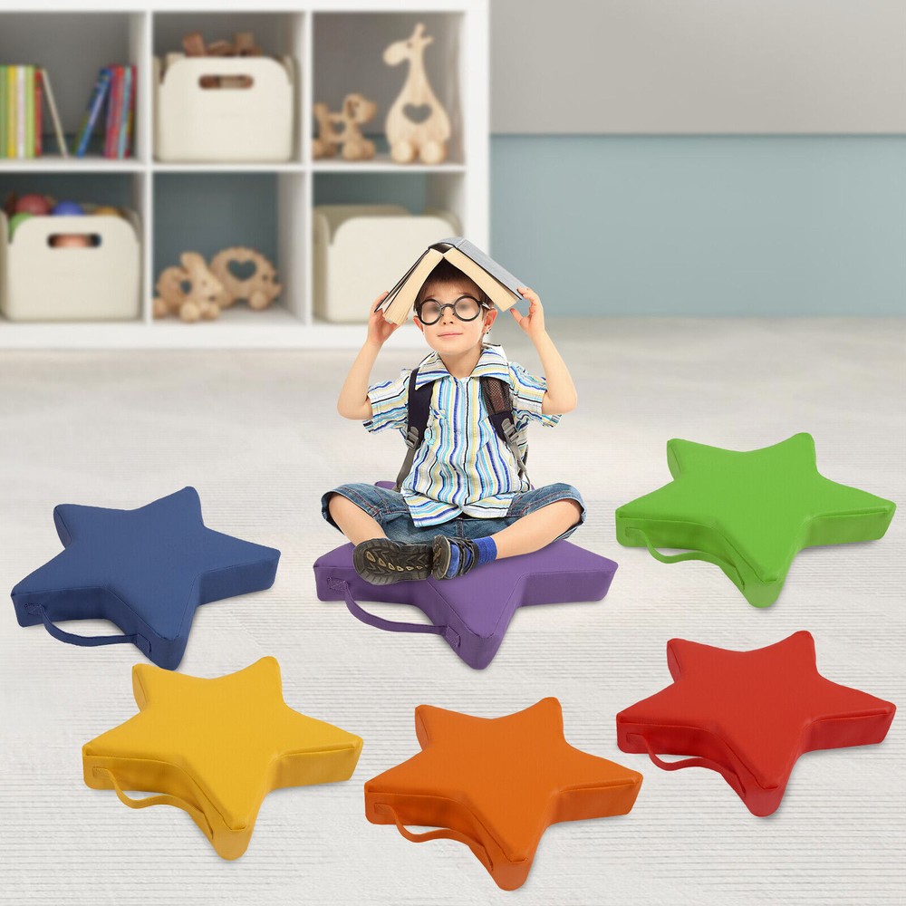 6 Pcs Floor Cushions Children Pads For Classroom Soft Colored Seating Cushions
