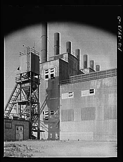Photo:Industrial Factory Plant 1900s Smokestacks Boiler House Exterior