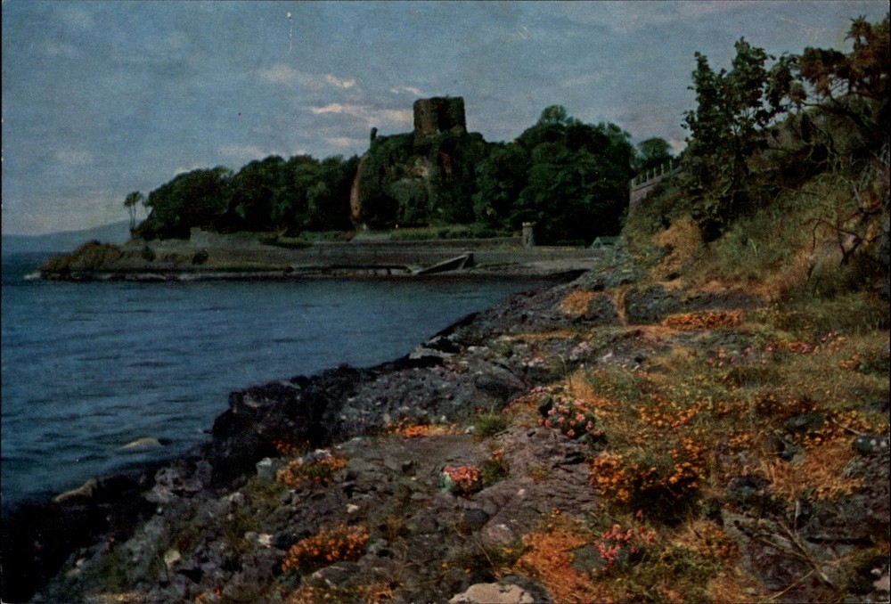 Dunollie Castle Oban Argyllshire Scotland vintage postcard a134