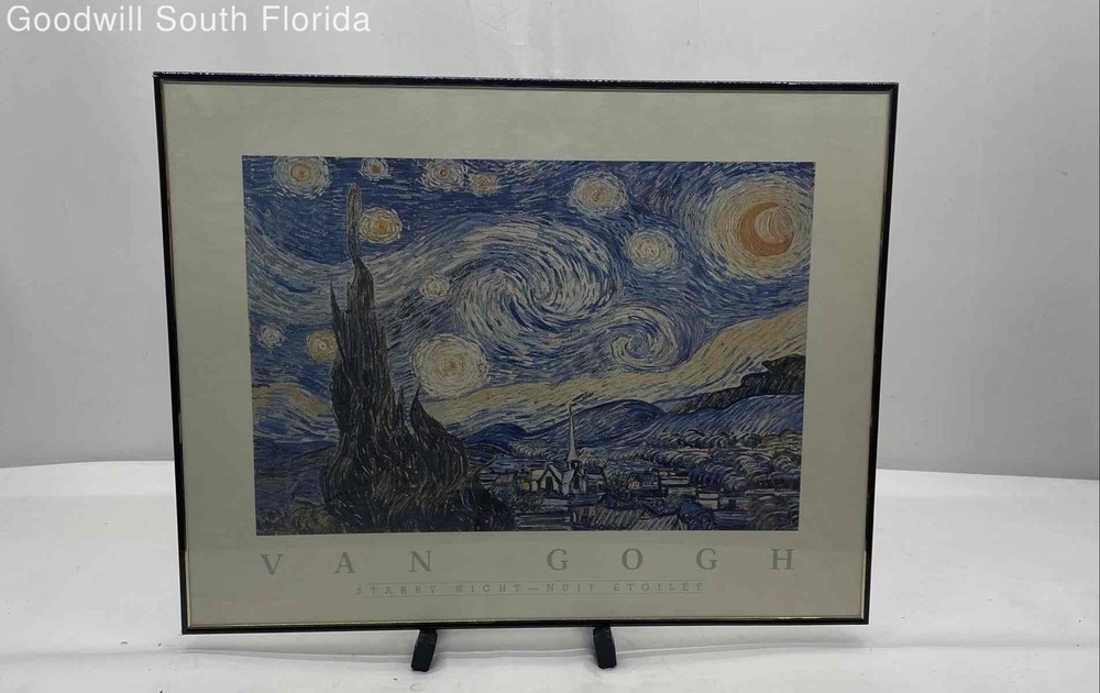 Home Decor Wall Hanging Framed The Starry Night Art Print By Vincent Van Gogh