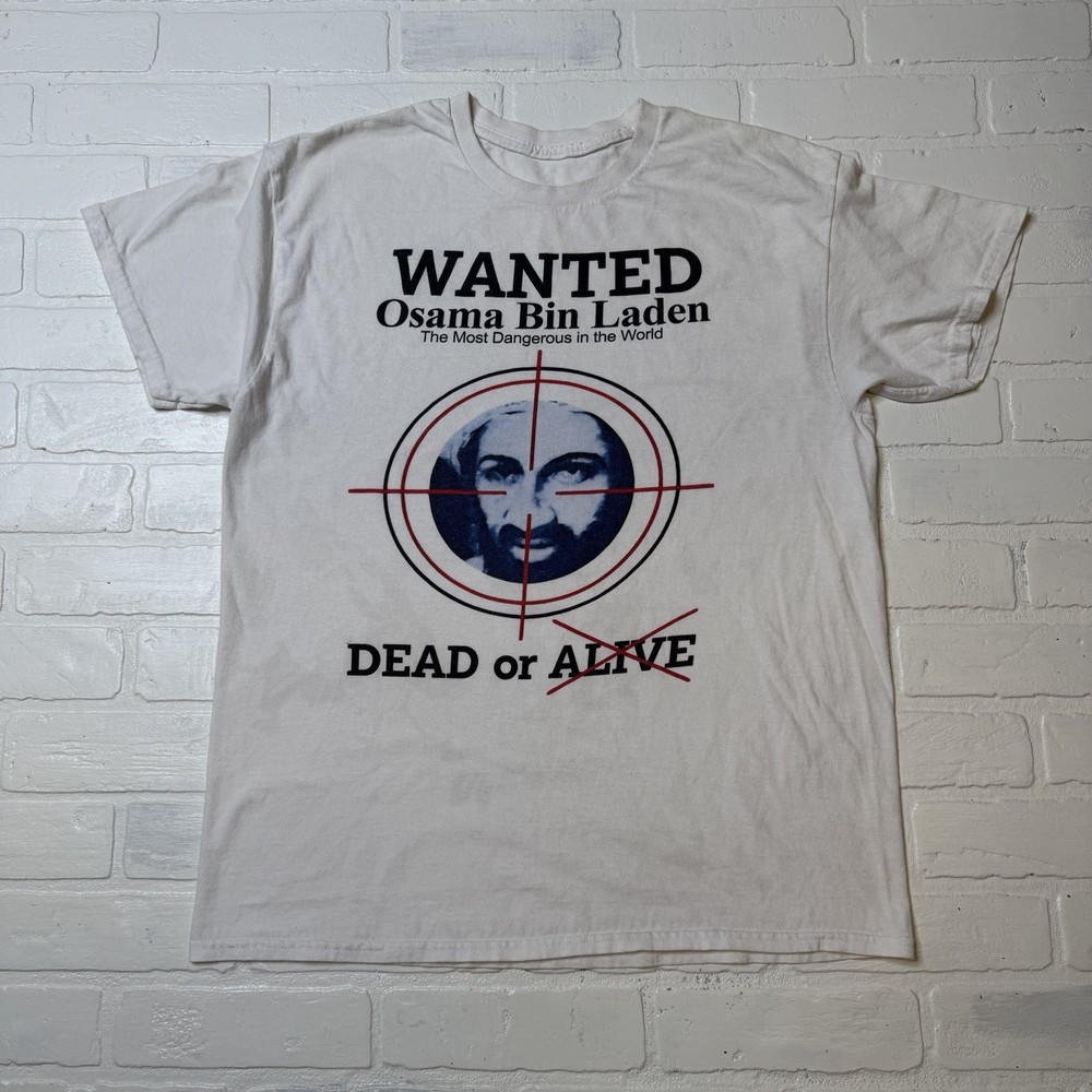 Rare Vintage Osama Bin Laden Shirt Small Wanted Dead Or Alive