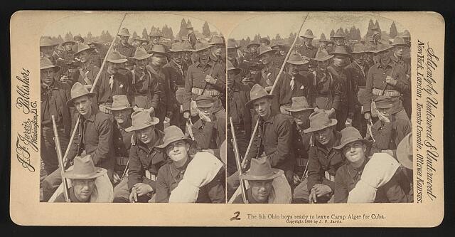 Camp Alger Virginia 8th Ohio Boys Leaving for Cuba 1898 Spanish-American War