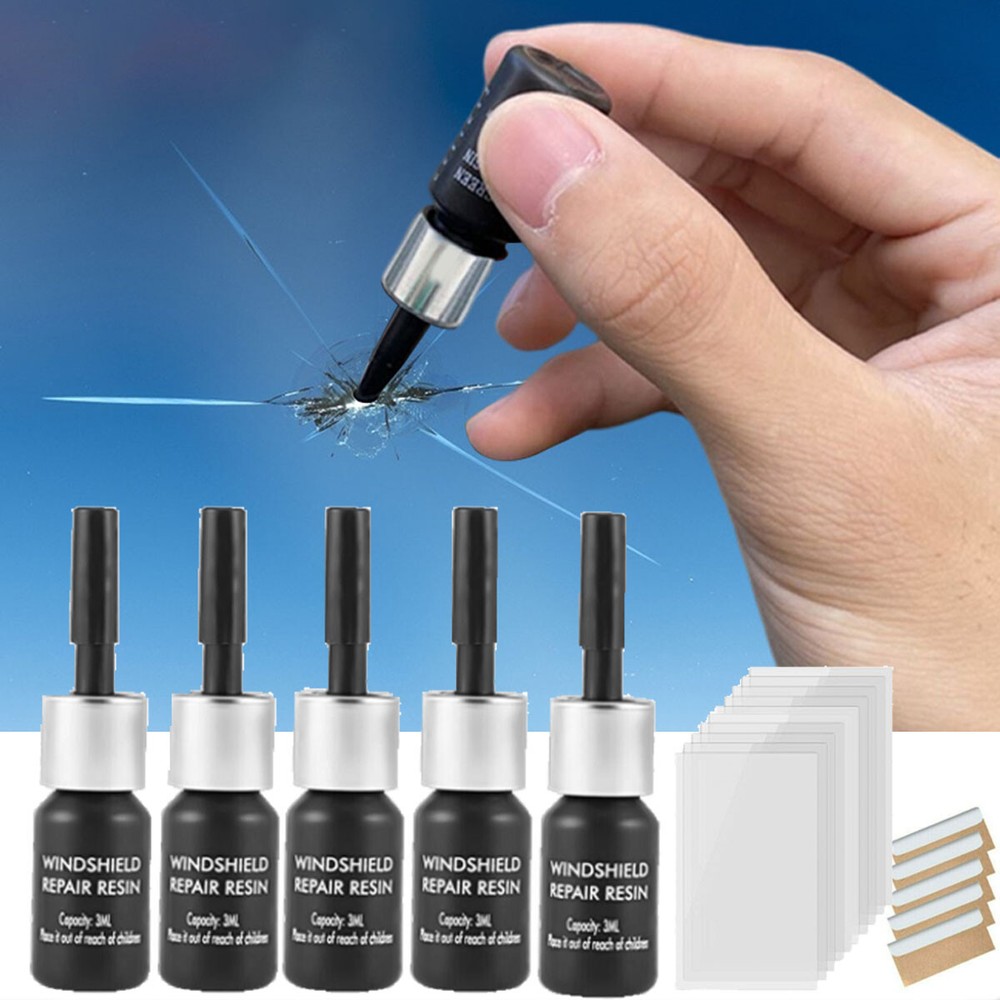 5 Pack Auto Glass Nano Repair Fluid Car Windshield Resin Crack Tool Kit US Ship