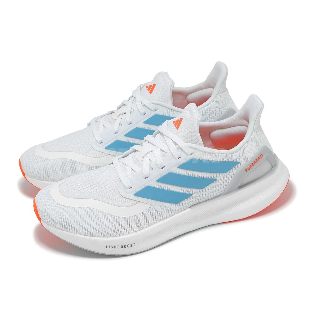 adidas Pureboost 5 White Preloved Ink Impact Orange Men Road Running JH6443