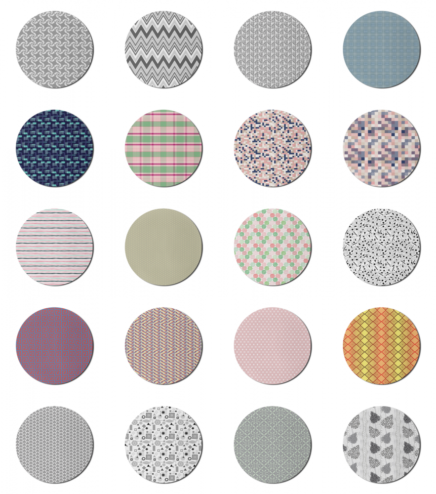 Ambesonne Non-Slip Round Gaming Mousepad with Geometric Design 8 Inch