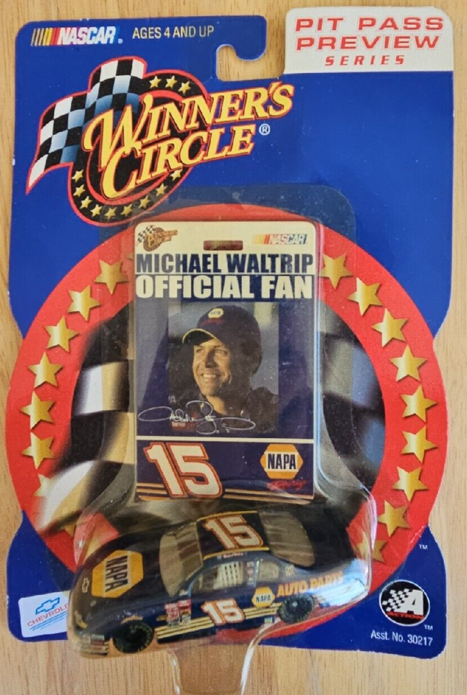 NASCAR 2002 Winners Circle Michael Waltrip #15 NAPA Monte Carlo Pit Pass Preview