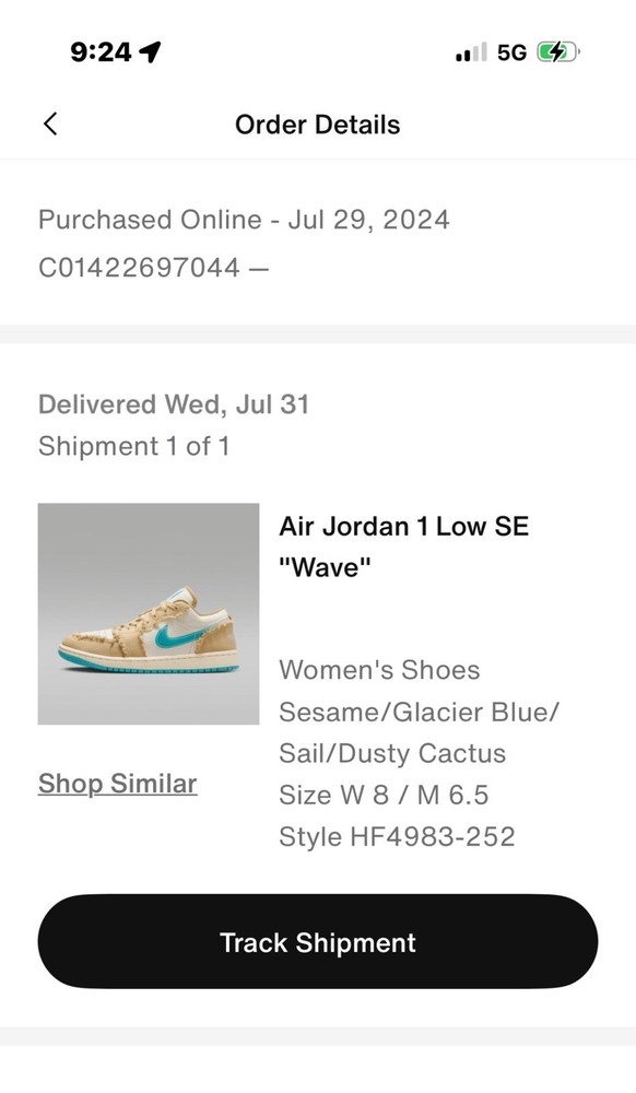 Jordan Air Jordan 1 Low SE Wave Women's Sesame Glacier Blue HF4983-252