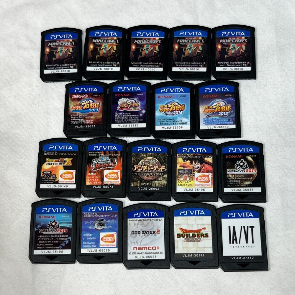 PS Vita Games Bundle Japanese Loose Carts Lot of 18 Sony PlayStation Vita