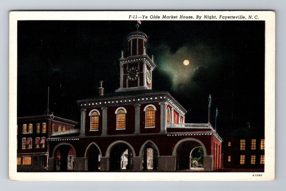 Fayetteville NC-North Carolina, Ye Olde Market House, Antique Vintage Postcard