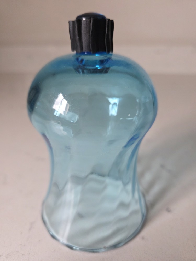 Vintage MCM Home Interior Blue Glass Swirl Peg Votive Cup Candle Holder 5