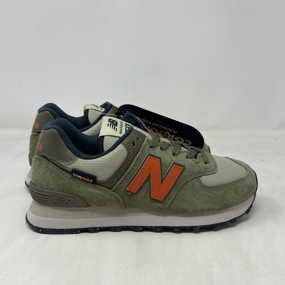 New Balance 574 Cordura Dark Olivine/Orange U574SOC - Men’s 5.5 / Women’s 7