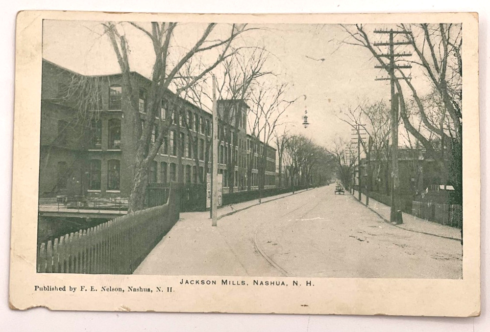 Jackson Mills, Nashua, NH – Antique Undivided Back Postcard by F. E. Nelson