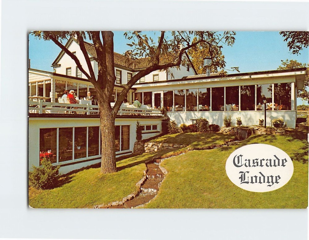 Postcard Cascade Lodge Kintnersville Bucks Pennsylvania USA