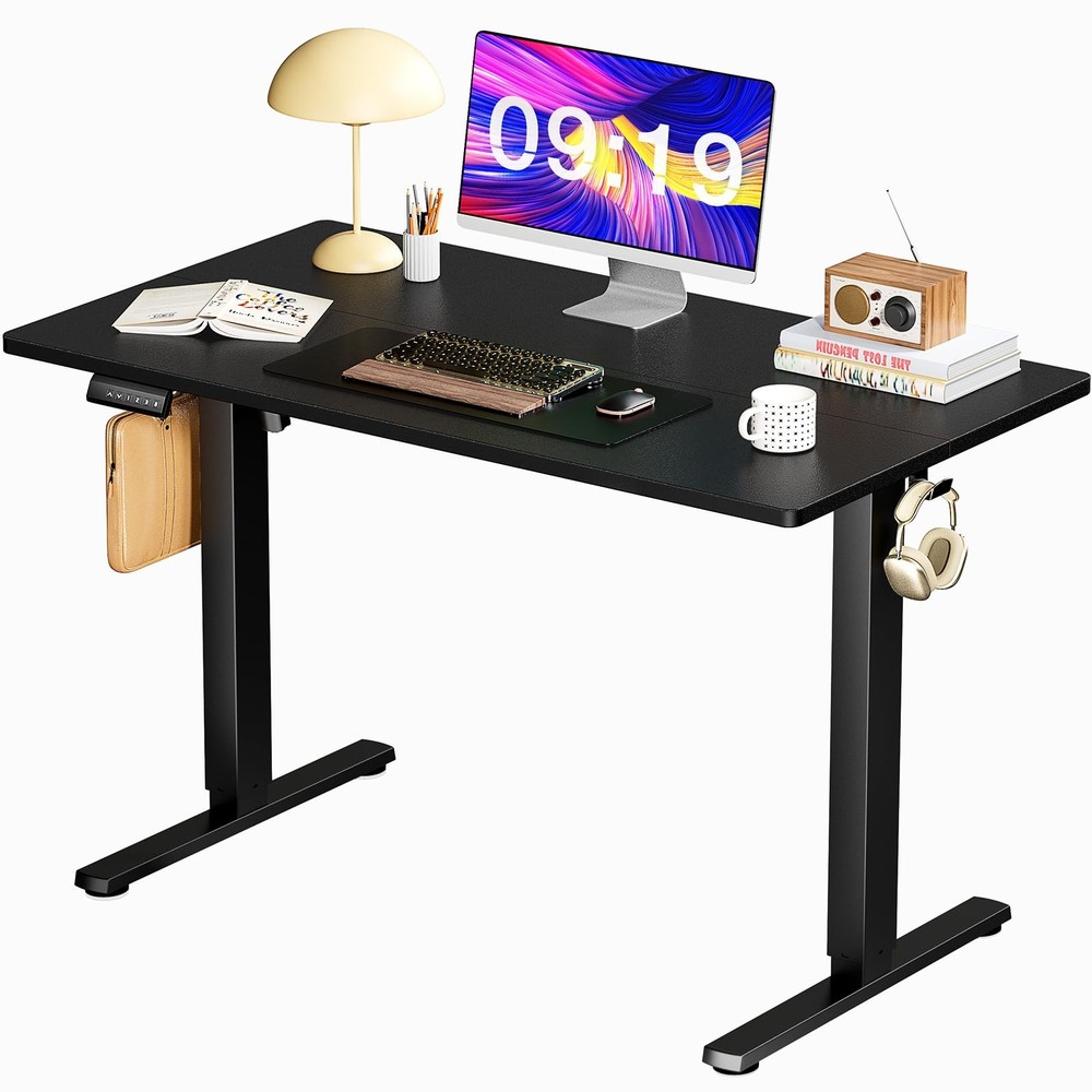 Standing Desk, 40 x 24 Inch Electric Height Adjustable Table with Splice Boar...