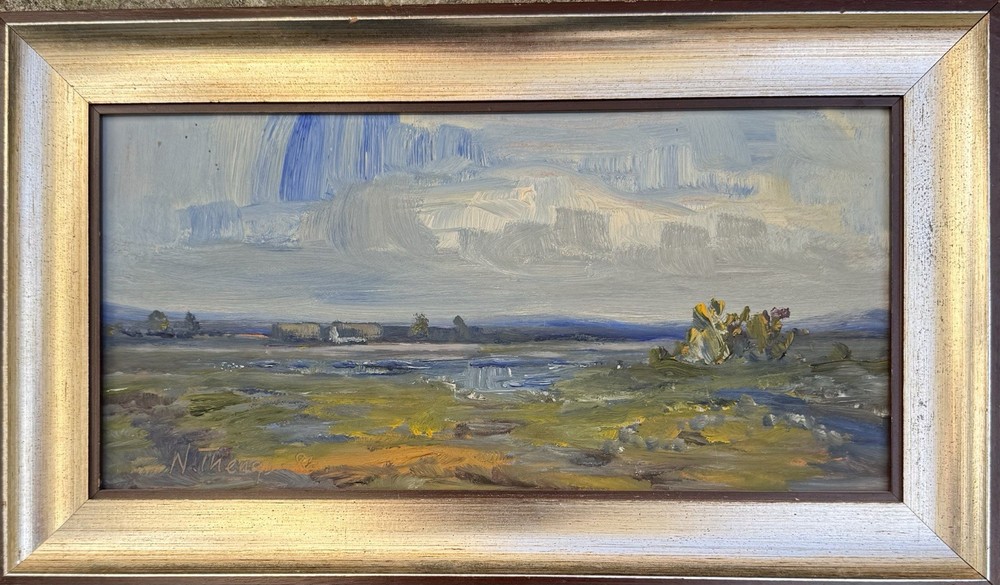 Smaller Framed Oil Painting With Coast Motif - Signed By The Artist c. 1950