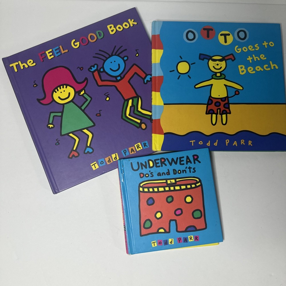 Todd Parr Children’s Books Lot 3 Hardcover Books Feel Good Otto Beach Underwear