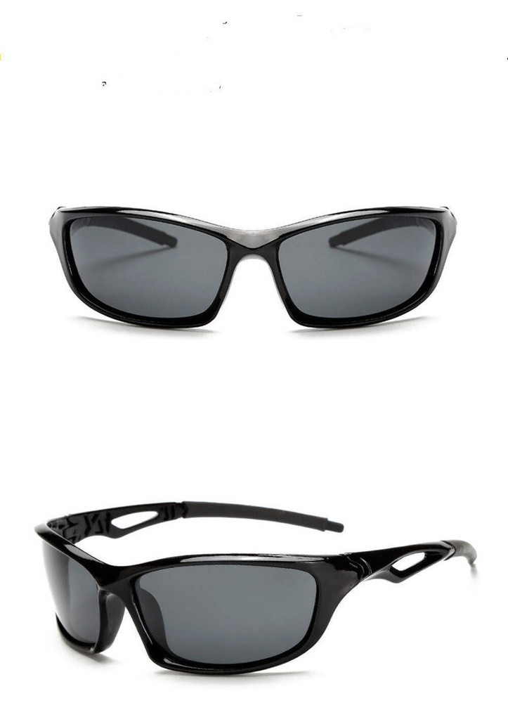 Polarized Sports Sunglasses for Men, UV400 Protection, PC Frame, Outdoor Riding