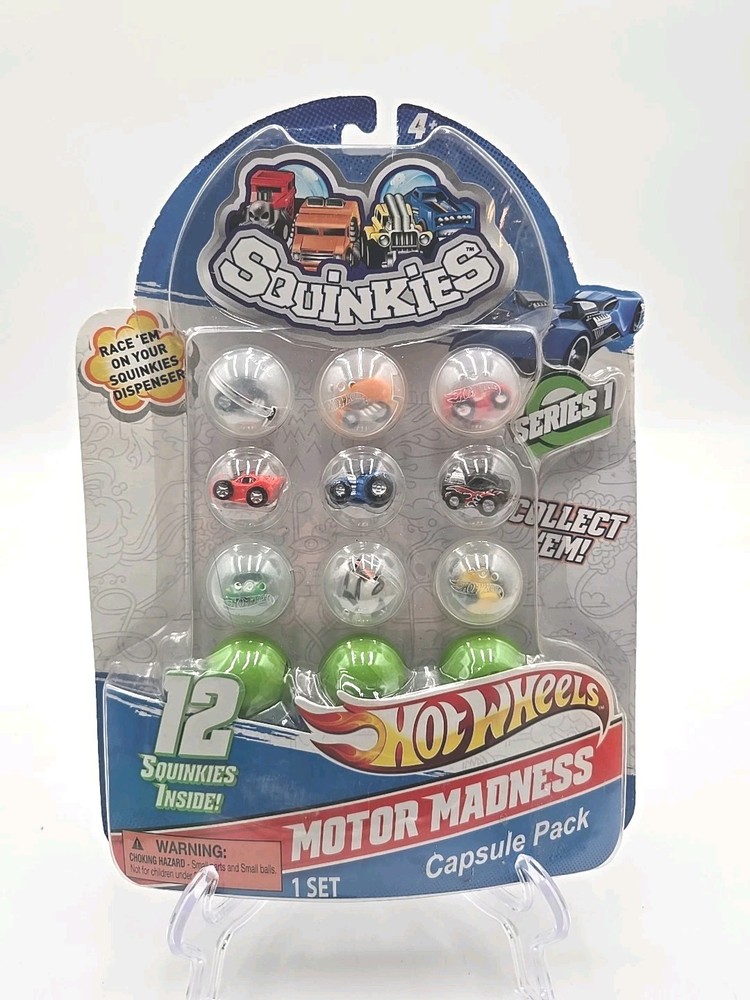 SQUINKIES Hot Wheels MOTOR MADNESS SERIES 1 Capsule Pack 12 Squinkies 2011 NEW
