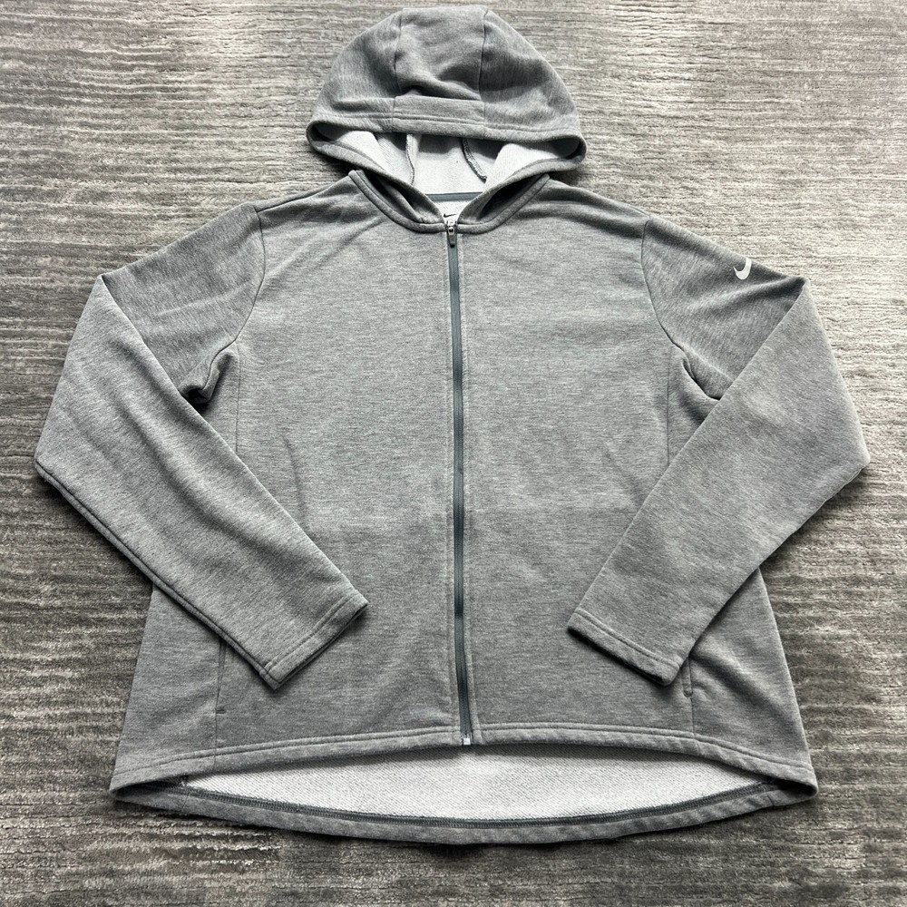 Nike Hoodie Size M Womens Full Zip Hooded Sweatshirt Swoosh Athletic Workout Gym