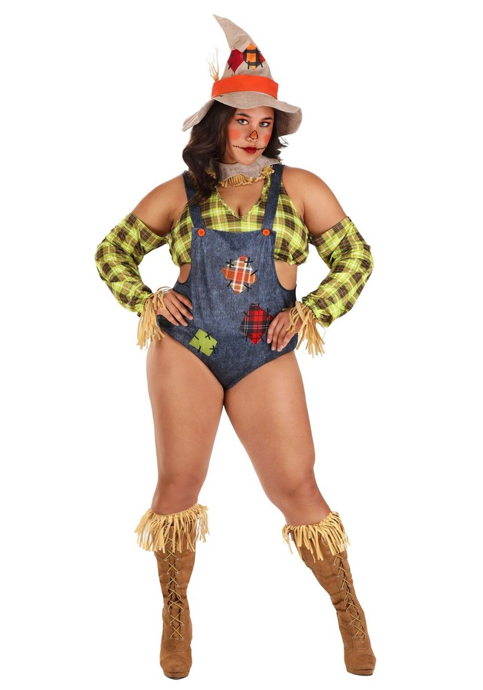 Curvy Country Scarecrow Costume for Plus Size Women