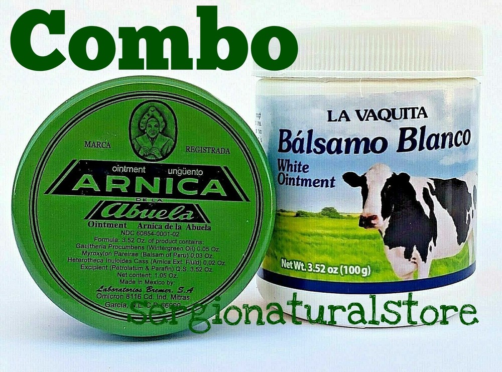 (1) Balsamo Blanco LaVaquita 100 grs each + (1) Arnica de la Abuela 30 grs each-image