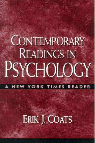 Contemporary Readings in Psychology: A - Paperback, by Coats Erik - Very Good