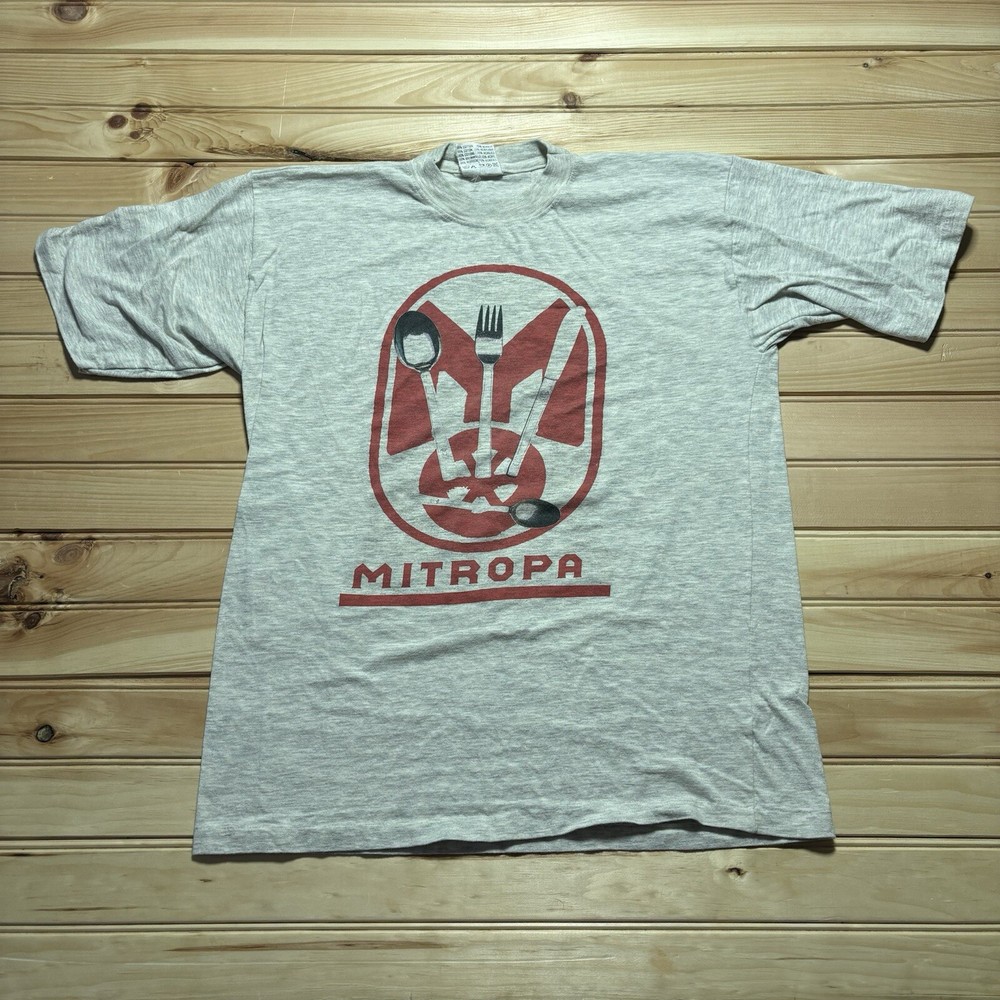 Vintage 80s Mitropa German Train Obscure Art Locomotive Shirt Size Large