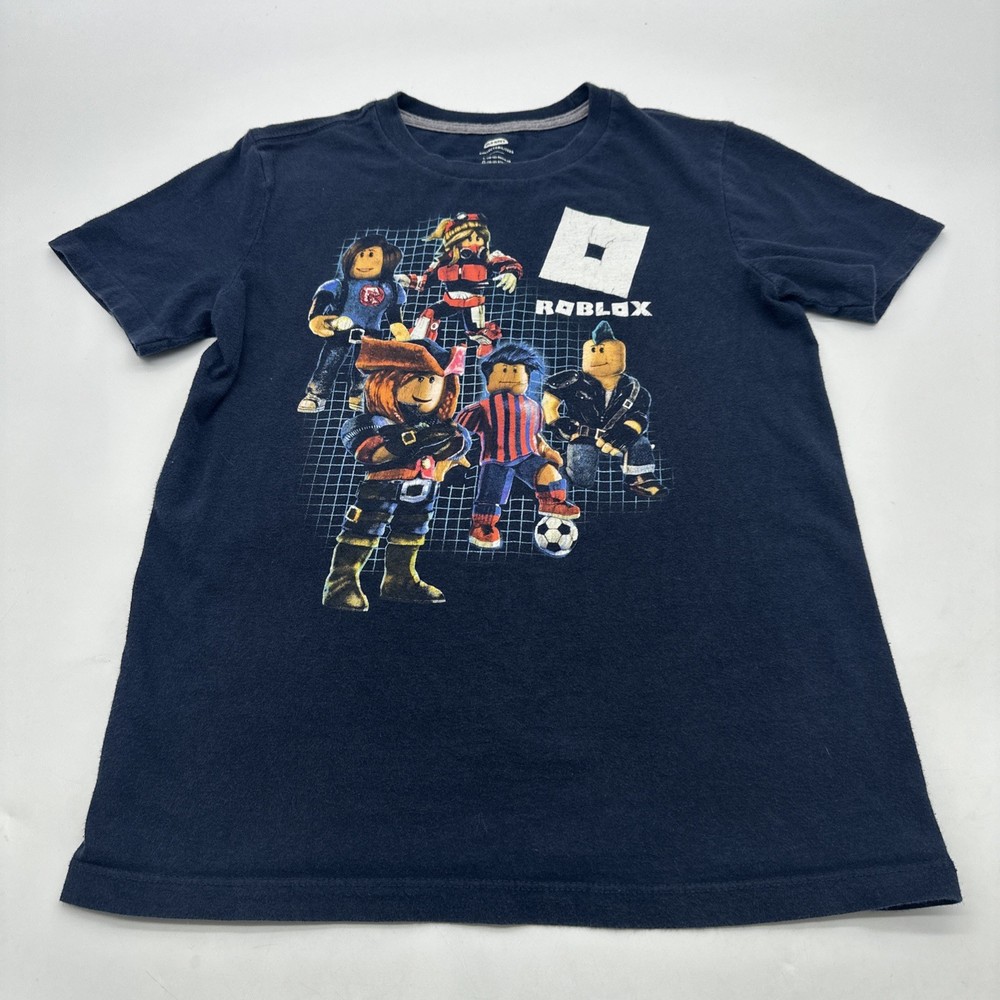 Old Navy Collectabilitees T-shirt Boys L 10-12Y Blue Graphic Print Logo .#37386