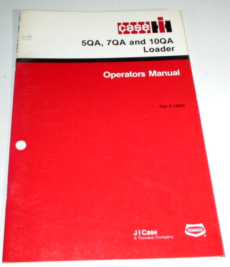 Case IH 5QA 7QA 10QA Loader Operators / Maintenance Manual 9-12650 ORIGINAL! CIH