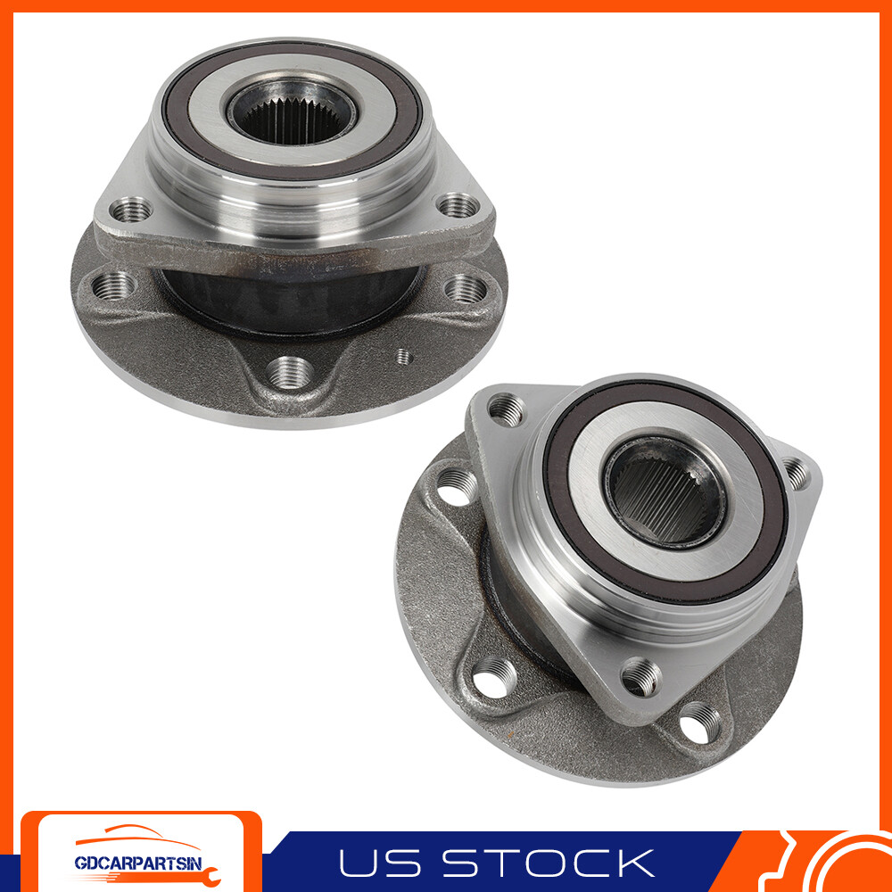 Set (2) Front Wheel Hub Bearing Assembly For VW Tiguan Jetta GTI Golf Audi A3 Q3
