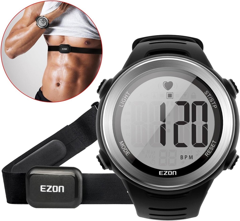 Stylish Waterproof Fitness Tracker with Heart Rate Monitor & Stopwatch Features