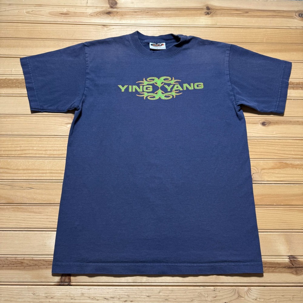 Vintage Y2K Ying Yang Skate Surf Streetwear Retro Graphic T-Shirt USA Made Large