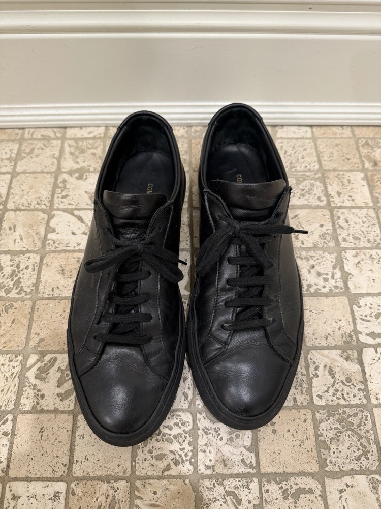 Common Projects Original Achilles Low Black Leather Sneakers Black Size 41-image