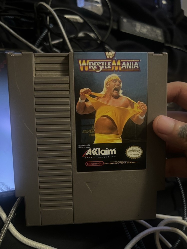 WWF WrestleMania Nintendo NES Game Cartridge (Not Tested Sold As Is)